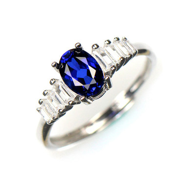 TANZANITE STERLING SILVER RING - THRONE